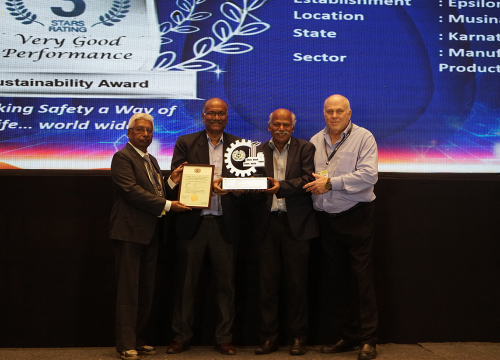Sustainability Award at 2nd Edition of World Safety Organization India (State) Level OHS&E Awards